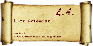 Lucz Artemisz névjegykártya